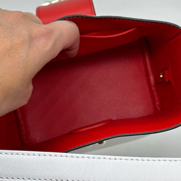 Christian Louboutin CARASKY Empire Leather Shoulder Crossbody Bucket Bag - Picture 13 of 16